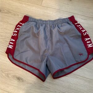 PINK Victoria's Secret Gray Athletic Shorts Texas A&M